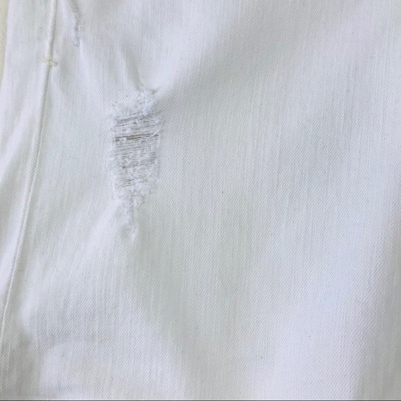 Anthropologie Pilcro Letterpress Stet Off White Distressed Jean Denim Shorts 26 - Picture 9 of 13